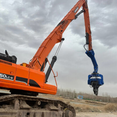 Martillo hidráulico: fuerza centrífuga de 485 kN y longitud máxima de pilote de 18 m para cimientos profundos